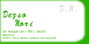 dezso mori business card